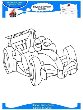 Çocuklar İçin f1-formula-1 Boyama Sayfaları 